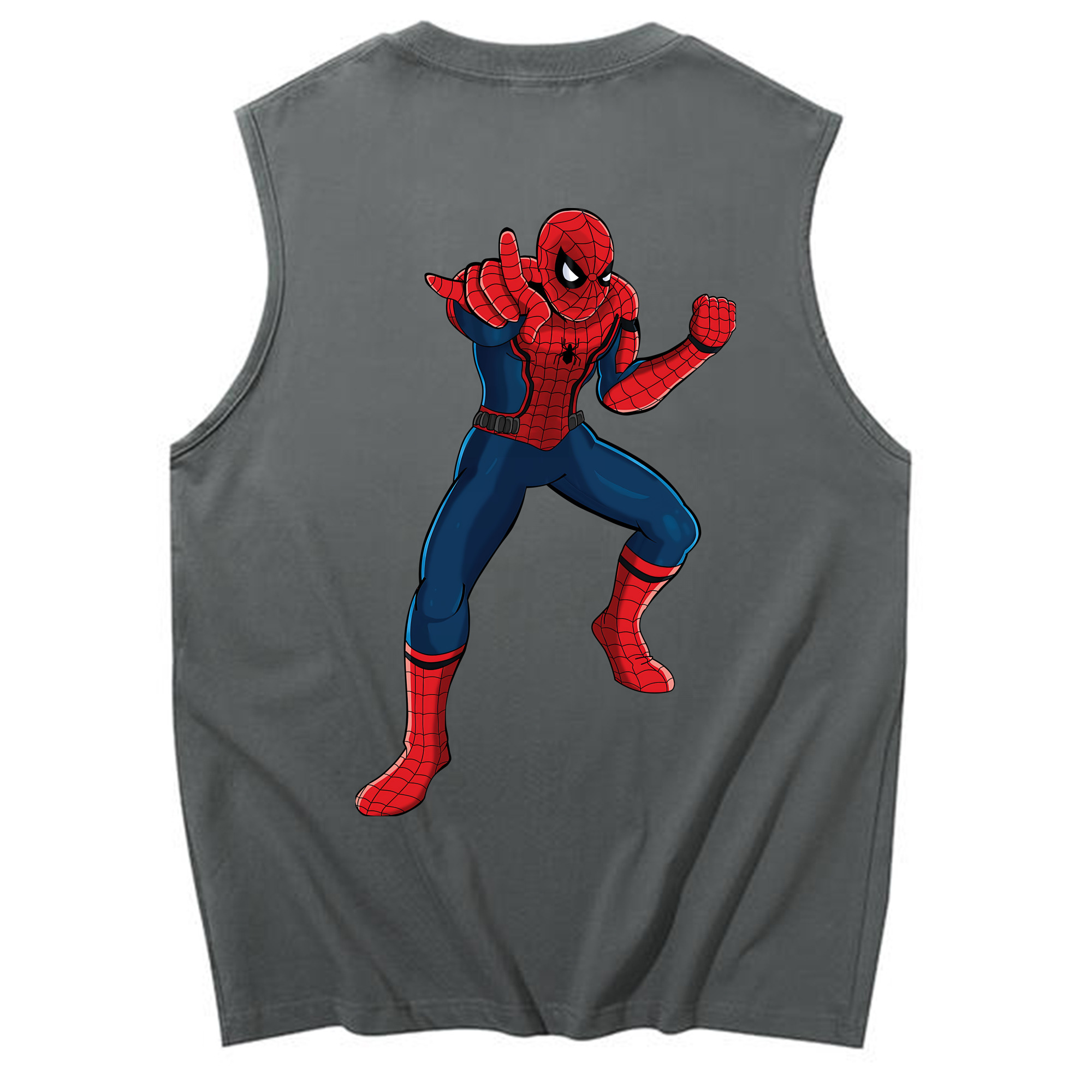 （画像用） Spider Man スパイダーマン コットン100％タンクトップ（背面プリント）